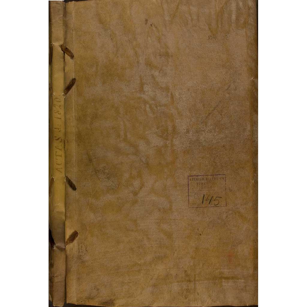 Libro de actas de acordos municipais. 1820