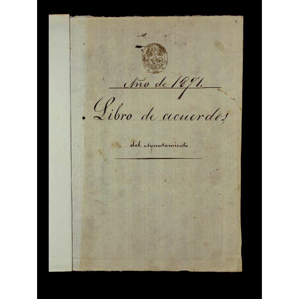 Libro de actas de acordos municipais. 1871