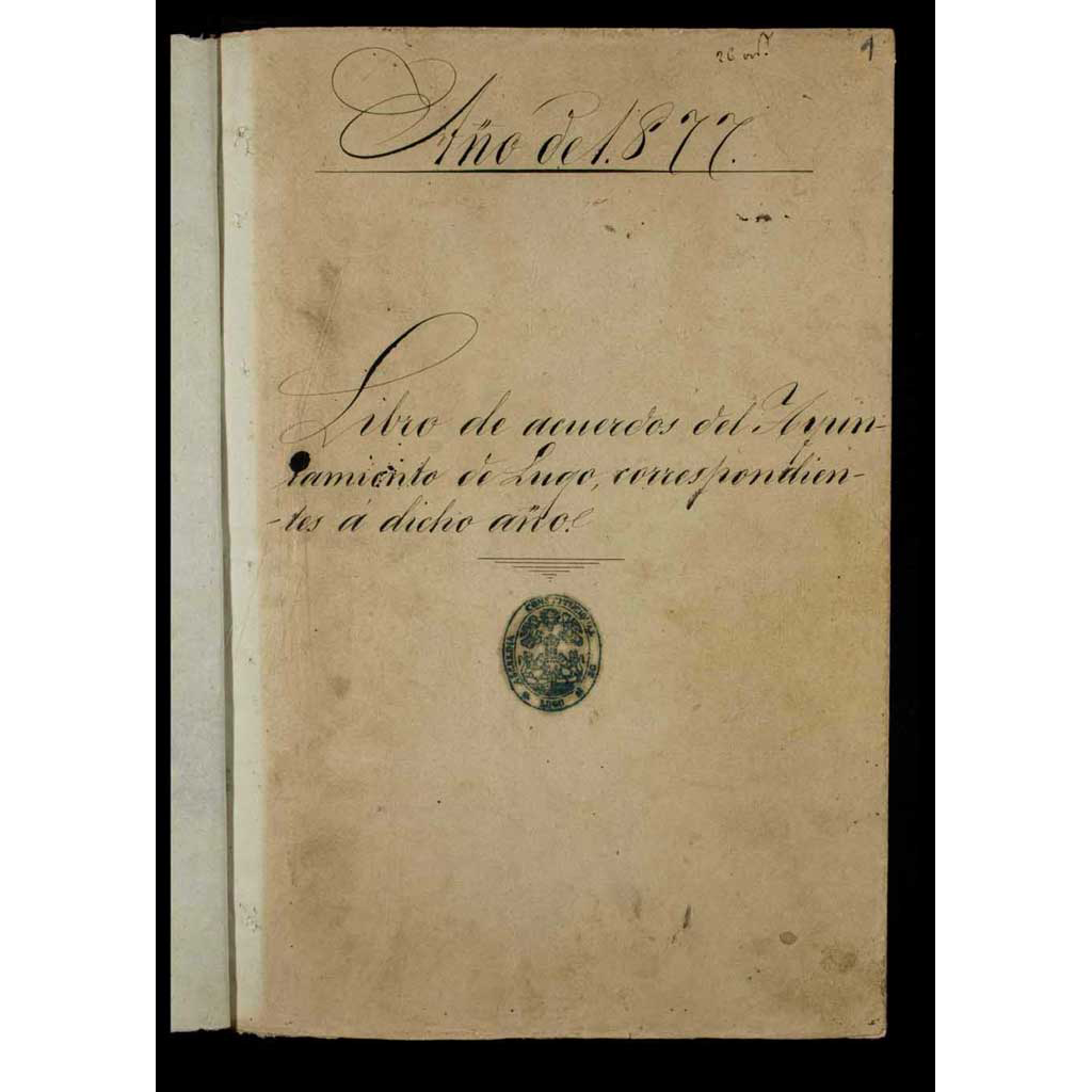 Libro de actas de acordos municipais. 1877