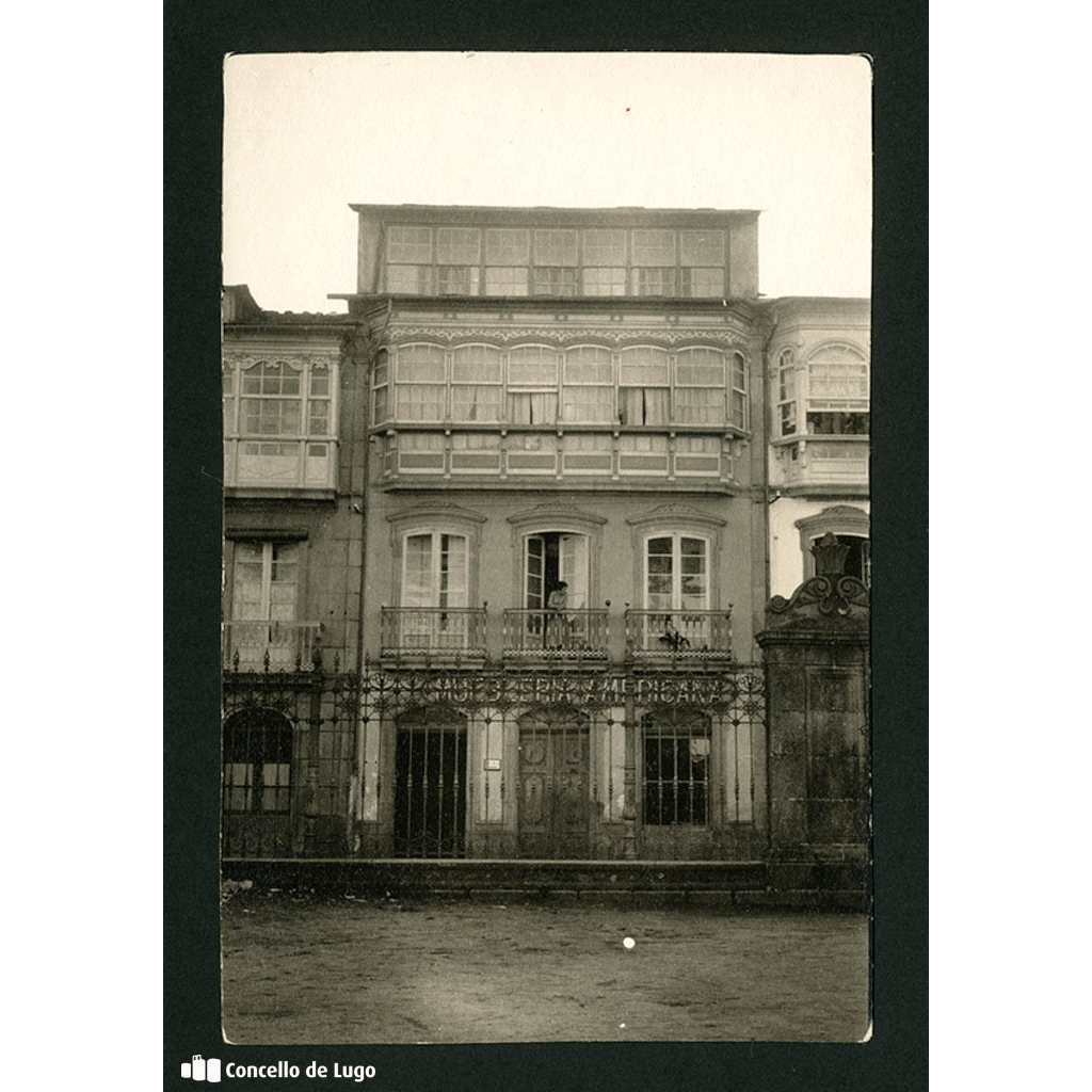 Vista da casa número 25 da rúa de San Marcos, propiedade de Pedro Luna. Lugo