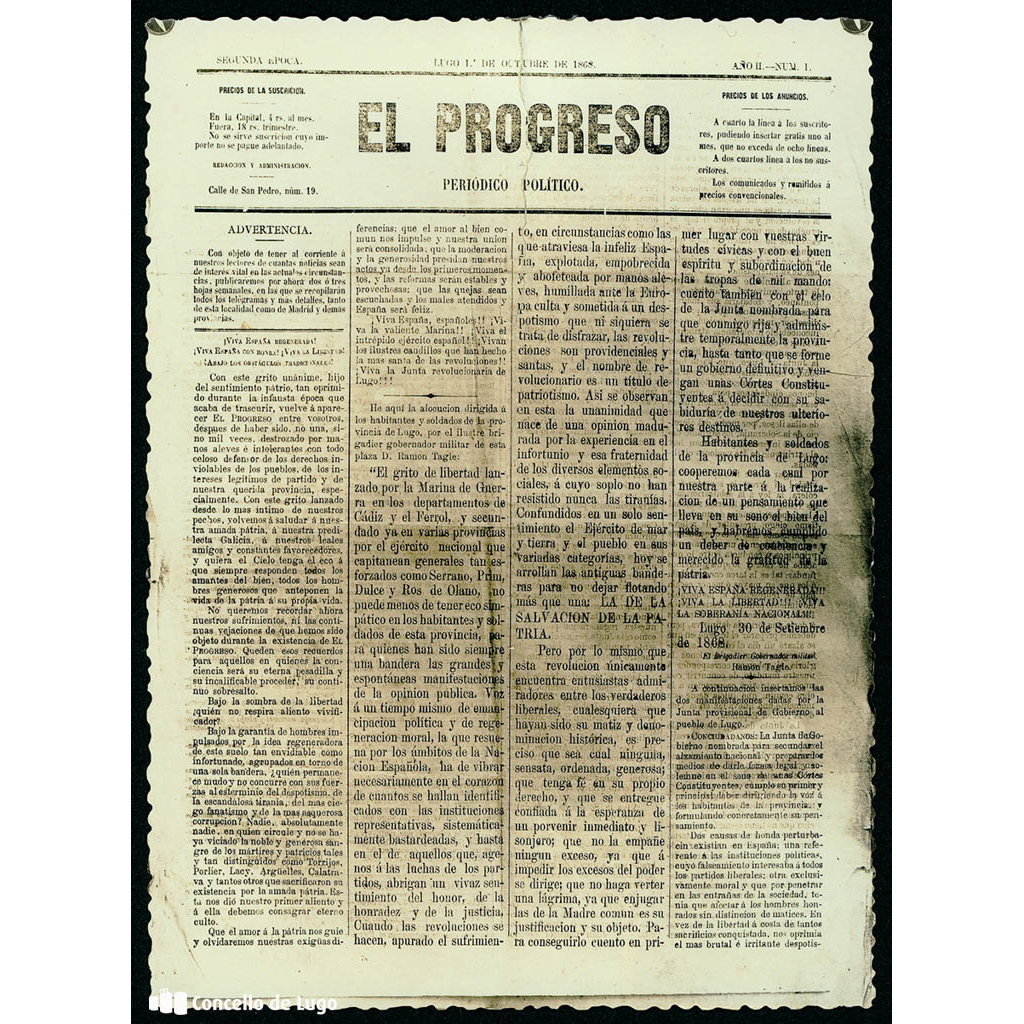 Reprodución portada do xornal 