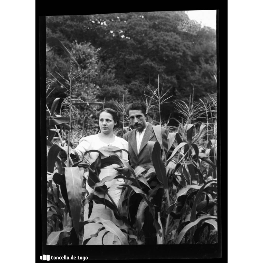 Retrato de Julio Veloso e esposa. Lugo