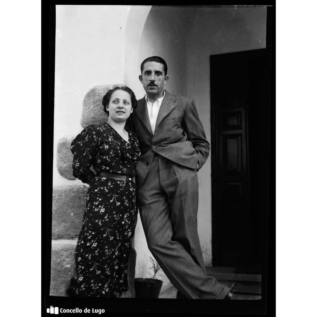 Retrato de Julio Veloso e esposa. Lugo