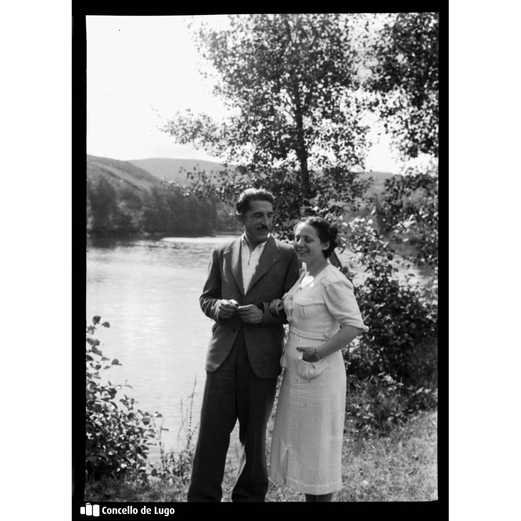 Retrato de Julio Veloso e esposa. Lugo